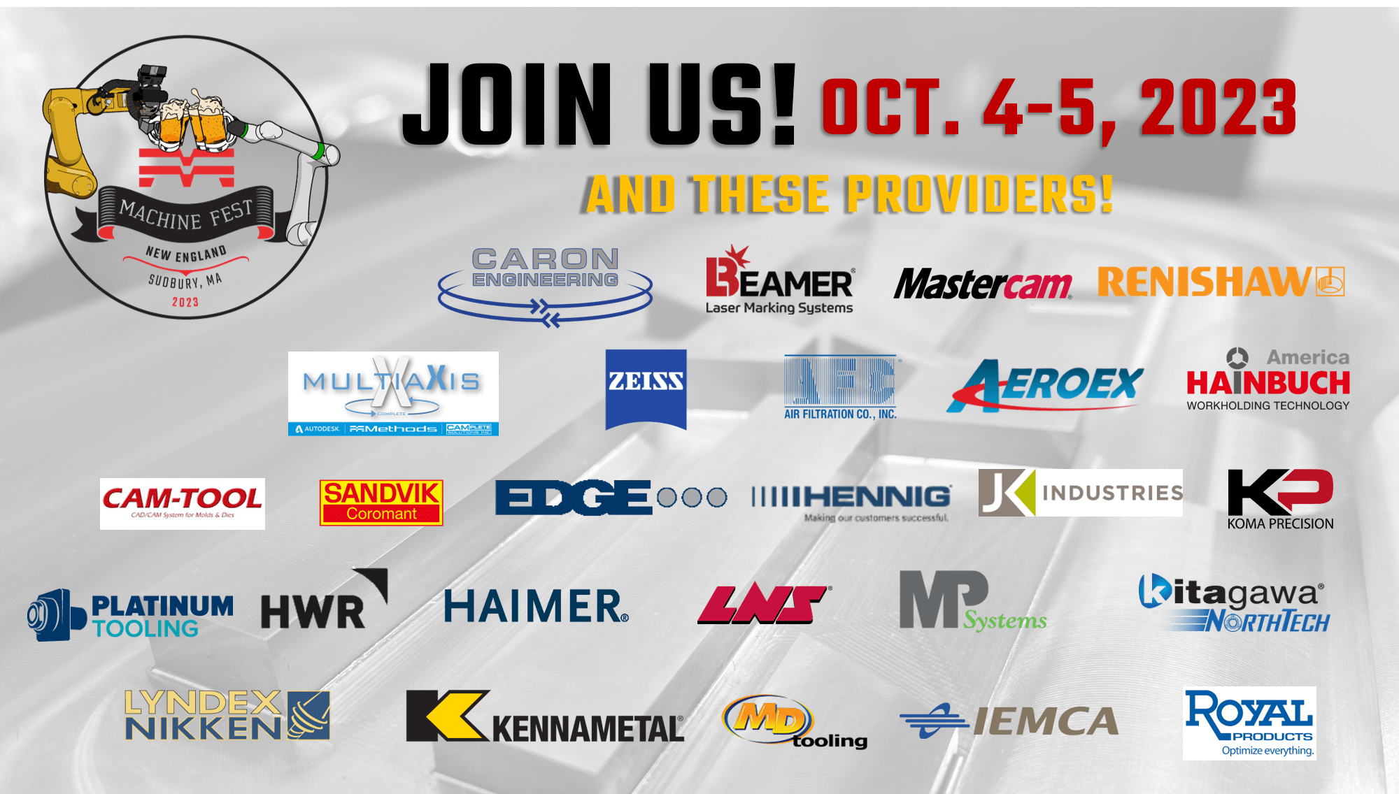 Methods Machine Tools History Methods Machine Fest 2023 - New England: October 4th and 5th, 2023 ...