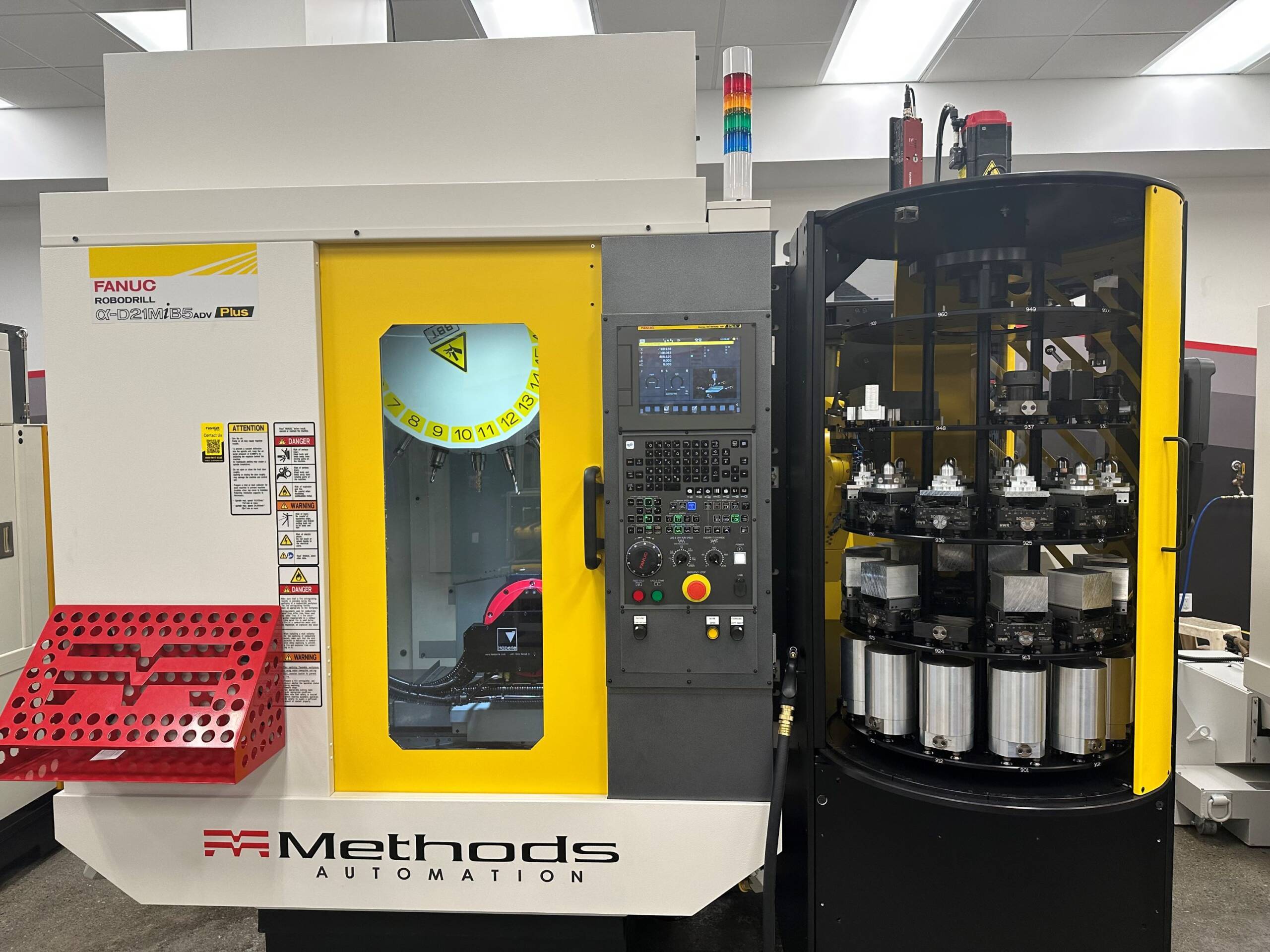 Industrial CNC machine with tool changer