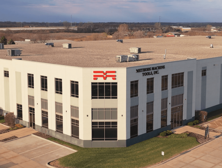 the outside of the Precision Center located at Methods Machine Tool headquarters near Sudbury, MA