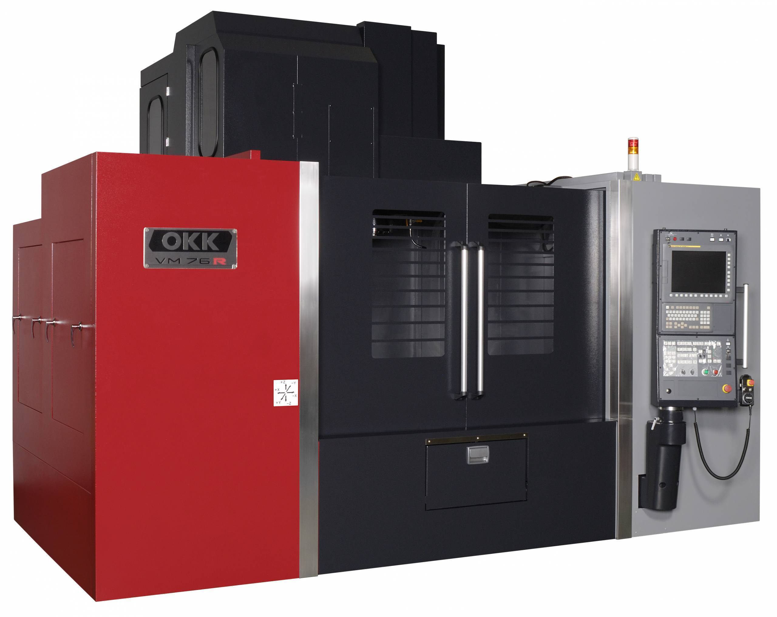 OKK VM76R vertical CNC machining center left-side exterior view