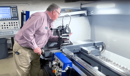 Methods production manager demonstrates Weiler E50-HD