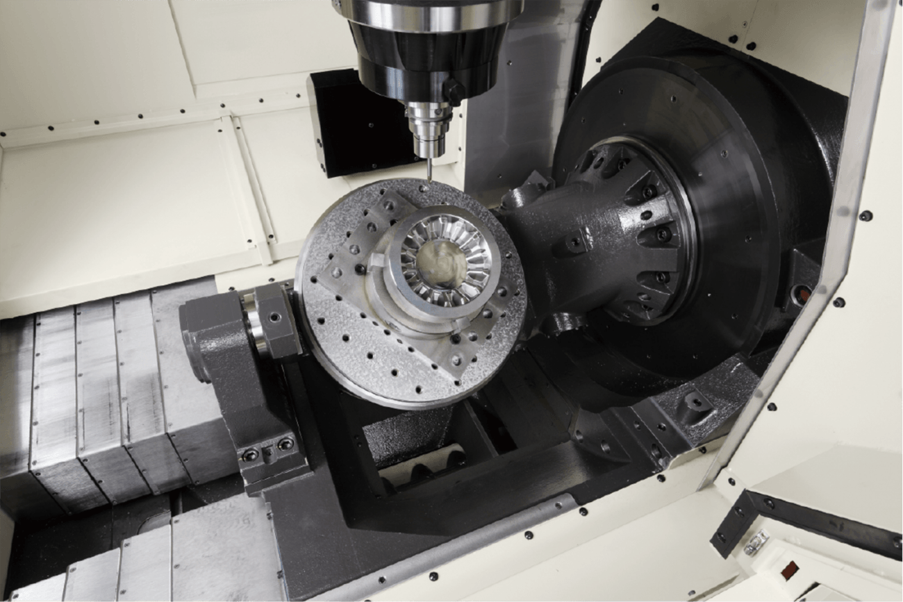 inside a Yasda YBM Vi40 machining center