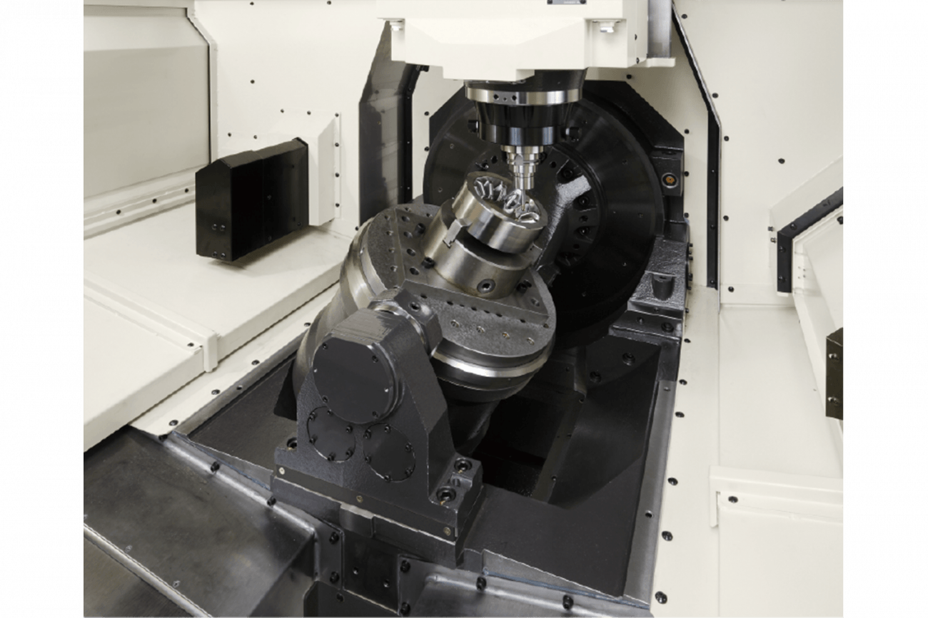 the YASDA YBM Vi40 5 axis machining center manufacturing a die mold
