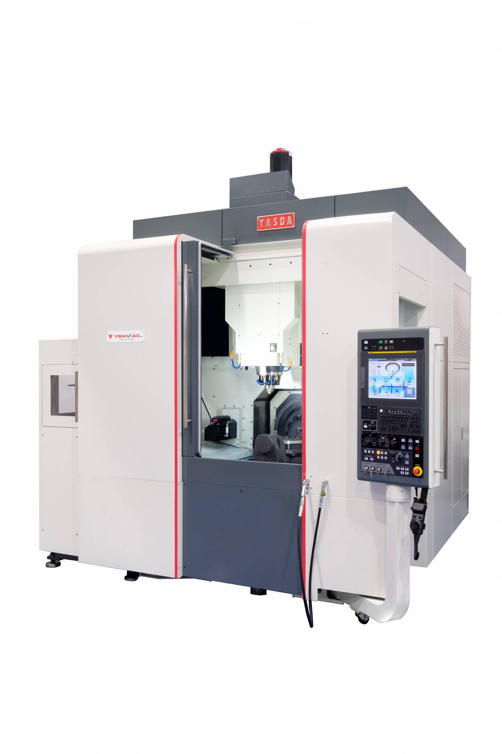 CNC machine with open door