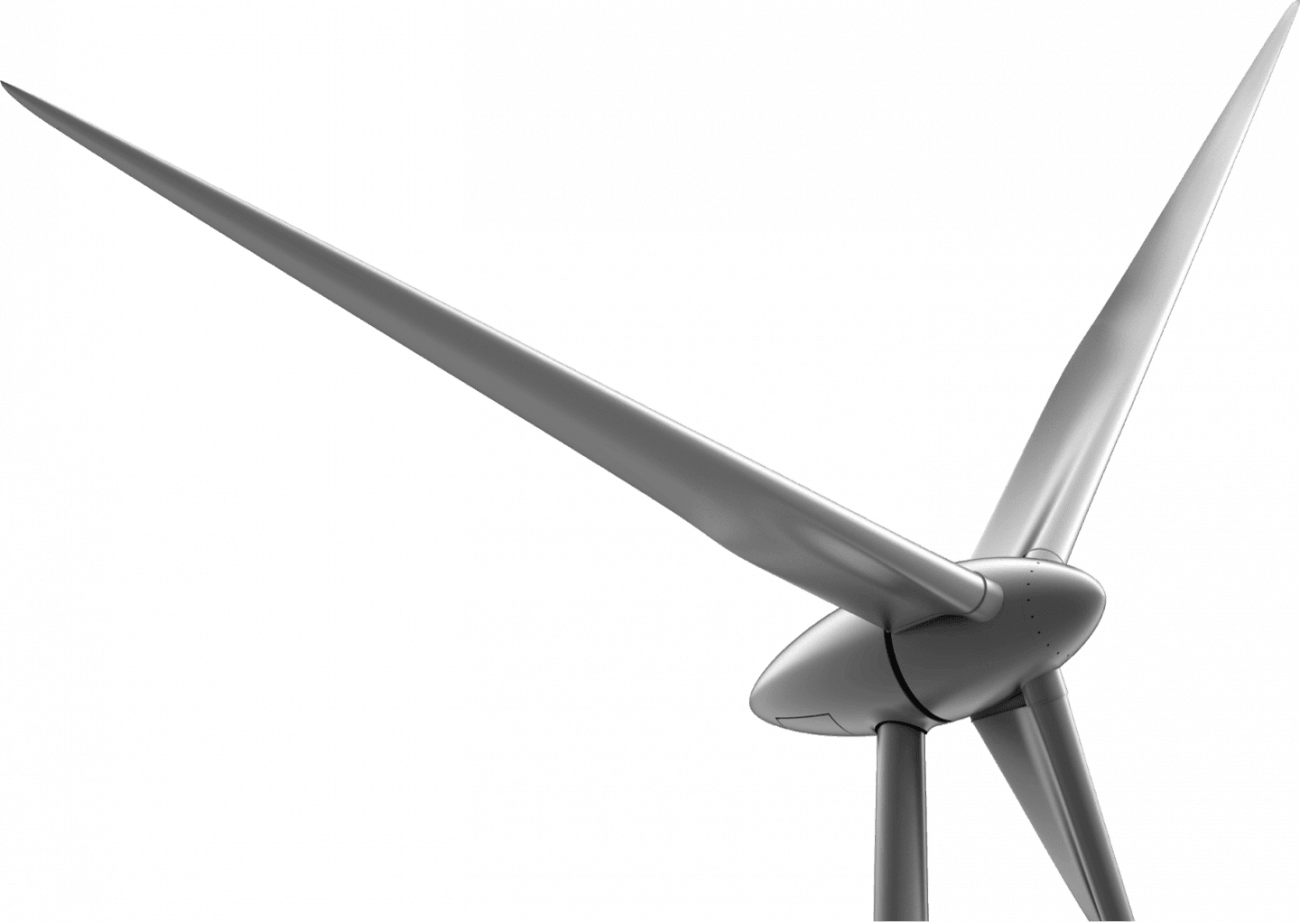 Wind turbine used in the green energy industry and manufactured using cnc machining