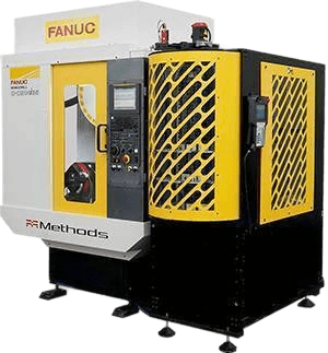 Industrial CNC machine with controls
